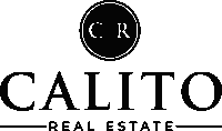 a logo for calito real estate with a circle in the middle