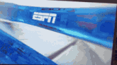 a computer screen displays the espn logo