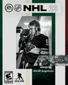 a hockey player is on the cover of nhl 23 .