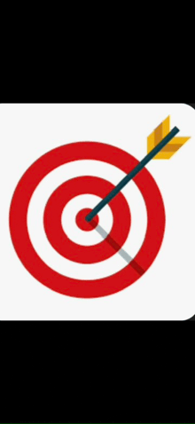 a red target with an arrow in the center