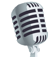 a cartoon drawing of a microphone with a white background