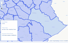 a map showing the county region of floyd and the effective date