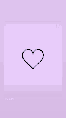 a heart is drawn on a purple background with a play button .