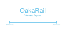 a blue sign that says oakarail vitalunae express on it