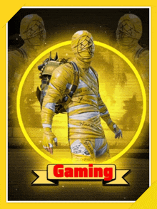 a poster of a mummy with the word gaming on the bottom