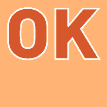 a sign that says ok ciao in orange and blue