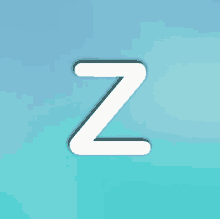 a blue background with the letter z in white