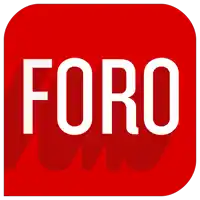 a red sign that says foro in white letters