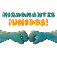 a poster that says " nigromantes juntos " with two fists