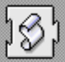 a pixel art icon of a piece of paper