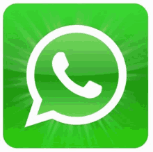 a green whatsapp app icon with a white phone in a circle and a speech bubble .