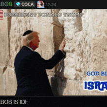 a picture of president donald trump is displayed on a facebook page