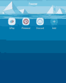 an app called freezer is shown on a phone screen