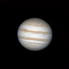 the planet jupiter is shown with a dark background