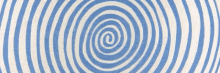 a blue and white swirl on a white background