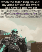 a screenshot of a video game that says ' tower difence simulator ' on it