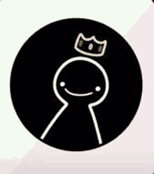 a person with a crown on their head in a circle .