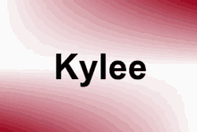 kylee is written in black on a red background