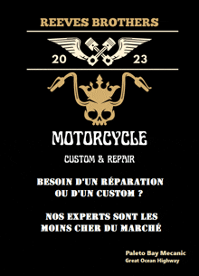 a reeves brothers motorcycle custom and repair logo