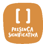 a sticker that says presenca significanta in white letters