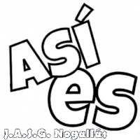 a black and white logo for j.a.s.g. nogallas