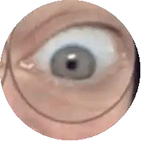 a close up of a person 's eye in a circle