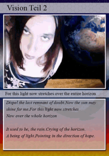 a vision teil 2 card with a picture of a woman on it