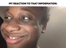 a picture of a person with a caption that says my reaction to that information