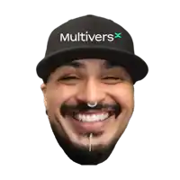 a man with a beard wears a hat that says multivers