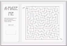 a game called a-maze me is being played on a white board