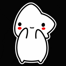 a cartoon drawing of a ghost with a y on its face
