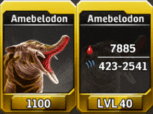 amebelodon has 1100 levels and lv40 levels