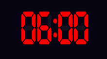 a digital clock displays the time of 00 00