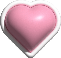 a pink heart with a white border and a white rim