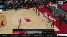 a basketball game between rutgers and ohio state is being played