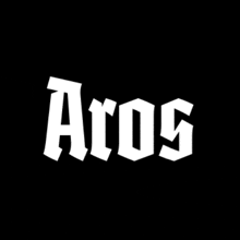 a black background with the word aros in white