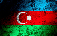 the flag of azerbaijan has a crescent moon and a star