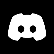 a white discord icon with two holes in it