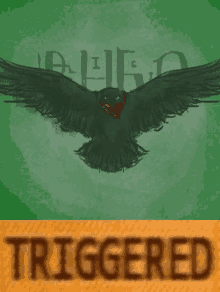 a drawing of a bird with the word triggered underneath