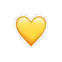 a yellow heart icon on a white background .