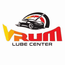 a logo for a car lube center with a speedometer and a car .