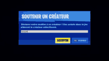 a screen that says soutenir un createur and accepter on it