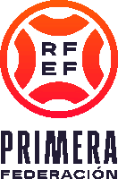 a logo for primera federacion with a soccer ball in the middle