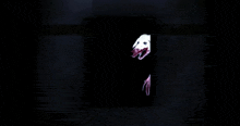 a picture of a monster with blood on its face