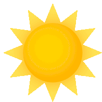 a yellow sun with a white background and a yellow circle in the middle