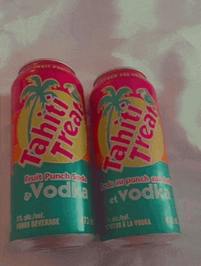 two cans of fruit punch soda and vodka