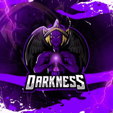 a logo for a team called only darkness with a purple background