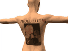 a model has a tattoo of phoe billie on her back