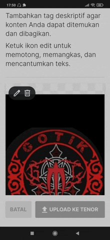 a screenshot of a website that says gotik on it