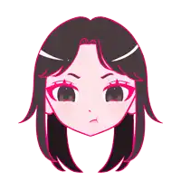 a drawing of a girl 's face with a sad expression